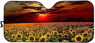 Sunflower field Car Windshield Sunshade Sun Visor Protector Front Window Shade, Keeps Out UV Rays, Keeps Your Vehicle Cool