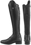 Riding Sport - Ladies' Equestrian Black Synthetic Leather Field Boots - Slim - 7.5