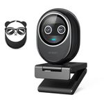eMeet Piko+ Webcam 4K, World’s 1st Dual-Camera AI-Powered 4K Camera, 1/2.55'' Sony Sensor, 3 Mics&3 Sound Modes, Panda Magnetic Privacy Cover, USB C-C&C-A, Ideal for Livestreamers
