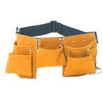 Ocamo Kids Children Leather Toolkit Tool Pouch Pockets with Adjustable Belt