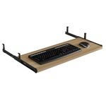 UniShop Heavy Duty Wooden Height Adjustable Keyboard Tray Under Desk with Height Adjustable- Perfect for Office & Home (Beige, 24 x 11 Inch)