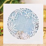 Snowflake Circle Background Cutting Dies Cut Stencils for DIY Scrapbooking Photo Album Decorative Embossing Paper Dies for Card Making Templated+Cute Brooch Pin