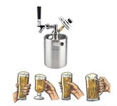 2L / 64 Ounce Mini Pressurized Beer Keg System, Stainless Steel Kegerator Dispenser Kit, Portable Growler Co2 Pressure Regulator Keeps Fresh and Cold for Craft Beer Homebrew