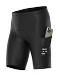 INBIKE Men's Cycling Shorts with Seat Padding Pocket Summer Breathable Elastic, Black, M