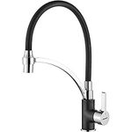 Ibergrif, Pull out Kitchen Tap with 2 Spray function, Sink Tap with Flexible Spout, Chrome