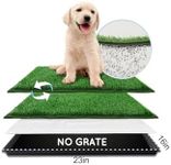 HQ4US 4LEGS Dog Grass Pad with Tray Small 58x40cm, Dog Puppy Litter Box with Odor Free Artificial Grass Pee Pads for Dogs Potty Tray with Hemmed Edge, Realistic for Indoor Balcony