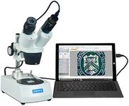OMAX 10X-30X Student Binocular Stereo Microscope with Dual Lights and USB Camera
