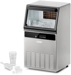 Iceman Commercial Ice Maker Machine, 100lbs/24H Stainless Steel Ice Machine with 30lb Storage Bin, Under Counter Ice Maker for Restaurant, Home, Bar, Office, Ice Scoop & Drain Hose Included