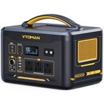 VTOMAN Jump 1500X Portable Power Station 1500W - 828Wh LiFePO4 Battery Power Station Solar Generator, 1500W Constant-Power Power Generators, Dual 100W PD Type-C & Regulated DC, Capacity Expandable