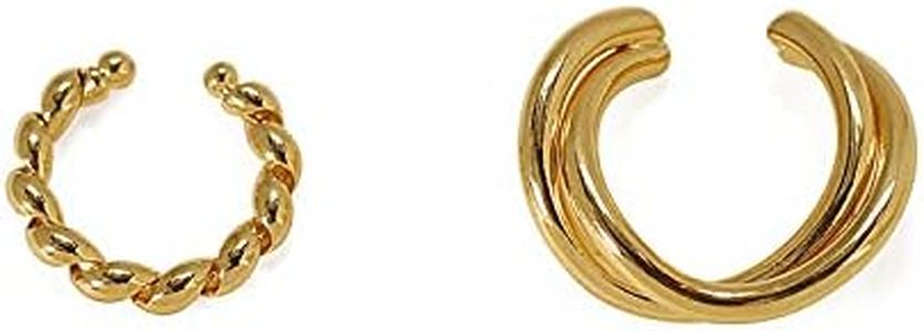 MINIMALIST LAYERING EAR CUFF (Double Hoops)