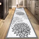 HEBE Boho Runner Rug for Hallway 2'x8' Non Slip Laundry Room Runner Rug Soft Floor Carpet Runners for Kitchen Washable Entryway Mat Farmhouse Area Rugs Runners for Hallway Bathroom Bedroom