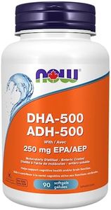 NOW Supplements DHA-500 1000mg Softgels, 90 Count