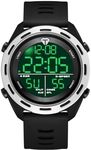 CIVO Digital Watches for Men Military: Large Face Stopwatch Rubber - Waterproof Wrist Watch Sports Black