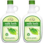 Village Naturals Bath Shoppe, White Tea and Jasmine Foaming Milk Bath, 28 Fl Oz, Pack of 2