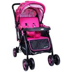 1st Step Grande Baby Stroller with 5 Point Safety Harness and Reversible Handlebar (Pink)