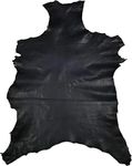 Walletsnbags Leather Hide Goat Skin for Leathercrafting Accessories DIY (Black)