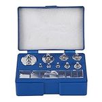 Calibration Weights, 17 Pcs Calibration Weight Set 10mg 20mg 50mg 100mg 200mg 500mg 1g 2g 5g 10g 20g 50g 100g Precision Steel Balance Scale with Tweezers for Jewellery Scale