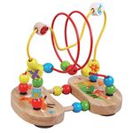 Fox Maze Wooden Highchair Toy, Bead Maze for Babies