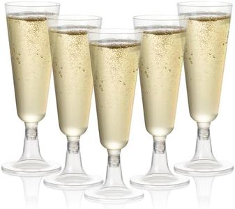 MATANA 96 Copas de Champán de Plástico, 150ml - Flautas de Champagne para Bodas, Cumpleaños, Barbacoa y Fiestas - Vasos Resistentes y Reutilizables para Cócteles, Postres