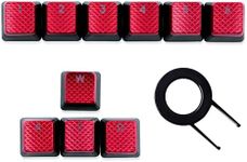 HUYUN 1set FPS Backlit Key Caps Replacement for Corsair K70RGB K70 K95 K90 K65 K63 Gaming Keyboards Cherry Key switches (Red)