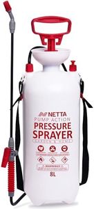 NETTA Garden Sprayer 8L - Weed Killer Sprayer Pump with Adjustable Mist Spray Bottle Nozzle - Pressure Pump Spray Bottle for Plants, Fertilizer, Pesticides, Fungicides, Patio & Car Cleaning