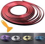 SEMAPHORE Car Interior Moulding Trim,3D DIY 5 Meter Flexible Interior Exterior Decoration Moulding Trims Strips line Stickers Red for Maruti Alto 800