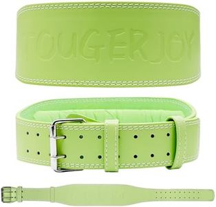 Leather Weight Lifting Belt for Women and Girl 4 Inches Padded Lumbar Support Belt for Workout Training with Adjustable Buckle