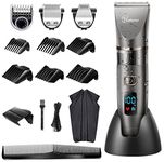 Hatteker Mens Beard Trimmer Cordless Hair Trimmer Hair Clipper Detail Trimmer 3 In 1 for Men Hair Cutting Kit Men's Grooming Kit Waterproof