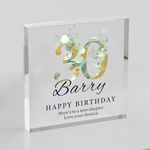 EDSG 30th Birthday Plaque Gifts for Women Acrylic Sign Plaque Personalised Gifts for Her Him Mum Sister Daughter Aunt Birthday Persent Happy 30th Birthday Keepsake Decor