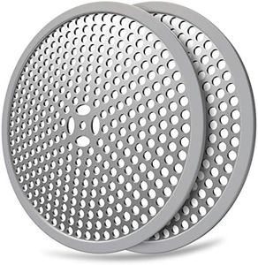 MFTEK Drain Hair Catcher Shower Bathtub Hair Stopper Drain Protector, Easy Clean Drain Cover Strainer Trap for Bathroom and Kitchen Sink-Stainless Steel & Silicone 2 Pack