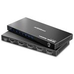 HDMI Splitter 1 in 4 Out 4K 60Hz 4:4:4, AVIDGRAM HDMI 4 Port Splitter with Copy, Downscaler, and Auto Mode for Four Identical Display Support 1080p 120Hz HDCP 2.2 HDR10 18Gbps 3D (Mirror Only)