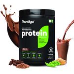 Plantigo Clean Plant Protein Powder | No Preservatives, No Banned Substances | Super Protein Blend - Pea, Brown Rice, Pumpkin |21 Super Foods| Vegan Protein For Men, Women (Brazilian Chocolate - 500g)