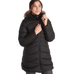 Marmot Montreal Women's Knee-Length Down Puffer Coat, Fill Power 700, Jet Black, Small