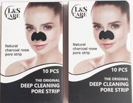 L&S CARE (2 PACK) PureClear Charcoal Nose Refiner 20 New Technology BlackHead Remover Strips Deep Cleansing pore strips Instant pore unclogging Blackhead VanishX Nose Strips PureClear Nose-Rescue Strips