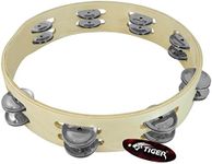 Tiger 10" Headless Double Row Tambourine - Wooden Tambourine