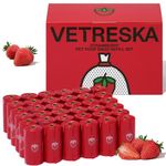 VETRESKA Strawberry Scented Dog Poop Bags, Leak Proof, Extra Thick and Large Pet Waste Bags for Dogs Walking and Cat Litter, 36 Refill Rolls, 540 Bags, Red