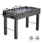 VEVOR Foosball Table, 121 cm Standard Size Table, Indoor Full Size Foosball Tables for Home, Family, and Game Room, Durable Soccer Set, Includes 2 Balls, Score Keeper, and 2 Cup Holders