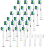 DSRG 24pcs. with 4caps Toothbrush Replacement Brush Heads Compatible OralbB, Deep Sweep Floss Dual Clean Precision Pro White Ortho Care Trizone Triumph Power Plak Interclean and more!