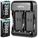 2800mAh Rechargeable Controller Battery Pack for Xbox One/Xbox Series X/Xbox One S/Xbox One X/Xbox One Elite, Rapthor 2 x 2800 mAh High Power NI-MH Batteries Kit with Charger (2 Batteries+Charger)