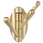 Angle Simple Towel Hook Brushed Gold, Metal Folding Swivel Towel Holder, Bathroom Robe Clothes Coat Hook, Home RV Organizer, Screw Mount