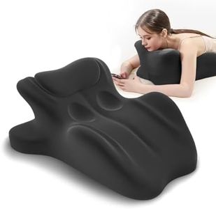 HOMEPAC Ergonomic Memory Foam Wedge Pillow, 27° Angled Support for Neck and Waist, Multi-Position Support Pillow (Black)