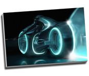 Motorbike Tron Modern Art Canvas Print Wall Art Picture Canvas Prints Large A1 30 X 20 Inches (76.2Cm X 50.8Cm)