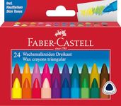 Faber-Castell Wax Crayons Pack of 12 or 24 in Case