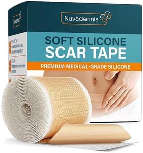 NUVADERMIS Silicone Scar Tape for Surgical Scars - 120" x 1.5" Roll - Extra Long Medical Grade Silicone Scar Tape for C-Section, Tummy Tuck, Keloid, and Surgical Scars - Reusable Tape Strips - 1 Pack