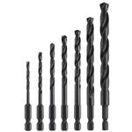 Bosch IMD5007 Hex Shank Impact Tough Drill Bit Set, Black Oxide, 7-Piece