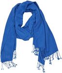 Cashmere Boutique 100% Pure Cashmere Shawl - Soft, Luxury Lightweight, Perfect for Daily Wear or Any Occasion, Long Winter Warm Shawl for Women - Periwinkle Blue, 36" x 80"