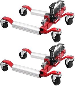 2 Pack Hydraulic Car Wheel Dolly Jack 1500LBS Heavy Duty Rollers with Foot Pedal for Tire Auto Repair Moving