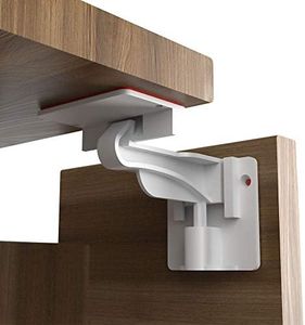 Verrous Sécurité Enfant - Verrous de Protection pour Tiroirs et Placards de Cuisine - Sans Vis ni Trou - Kit de Verrous de Sécurité Non Aimantés pour Bébés - Sécurité Enfant - Pack de 10