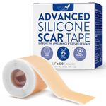 Soft, Medical Grade Silicone Tape For Scars (1.6” x 120”) - Reduce The Appearance Of Surgical, C Section, Hypertrophy, Keloid Scars, & Acne Scars - Silicone Scar Tape For Surgical Scars, Silicone Scar