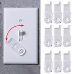 YLOVAN Toggle Switch Plate Cover Guard 10 Pack Clear - Security, Circuit and Child Protection for Indoor/Outdoor Wall Plate Covers